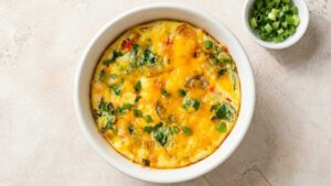 Wide angle shot of Egg Breakfast Bowl