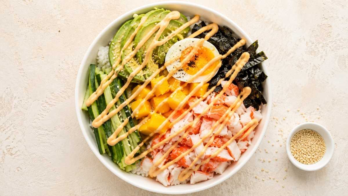 Homemade California Poke Bowl