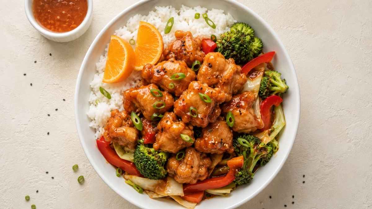 Orange Chicken Rice Bowl