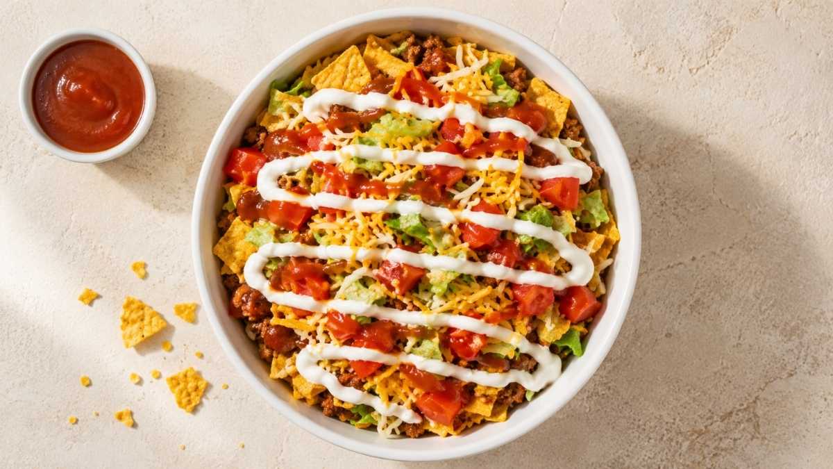 Cheesy Nacho Walking Taco Bowl