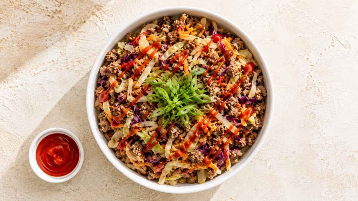 Egg Roll in a Bowl with Ground Beef