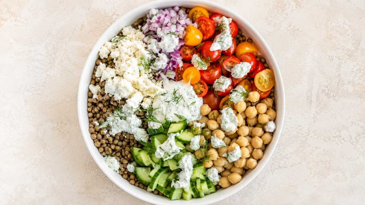 Greek Lentil Power Bowl