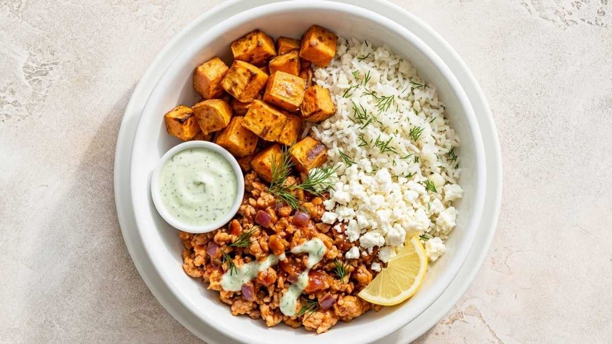 Ground Turkey Sweet Potato Protein Bowl